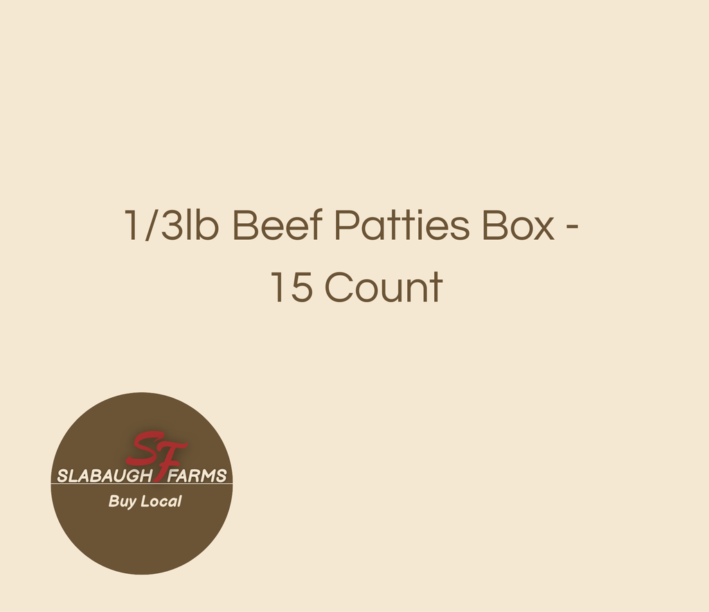 1/3lb Beef Patties Box - 15 Count
